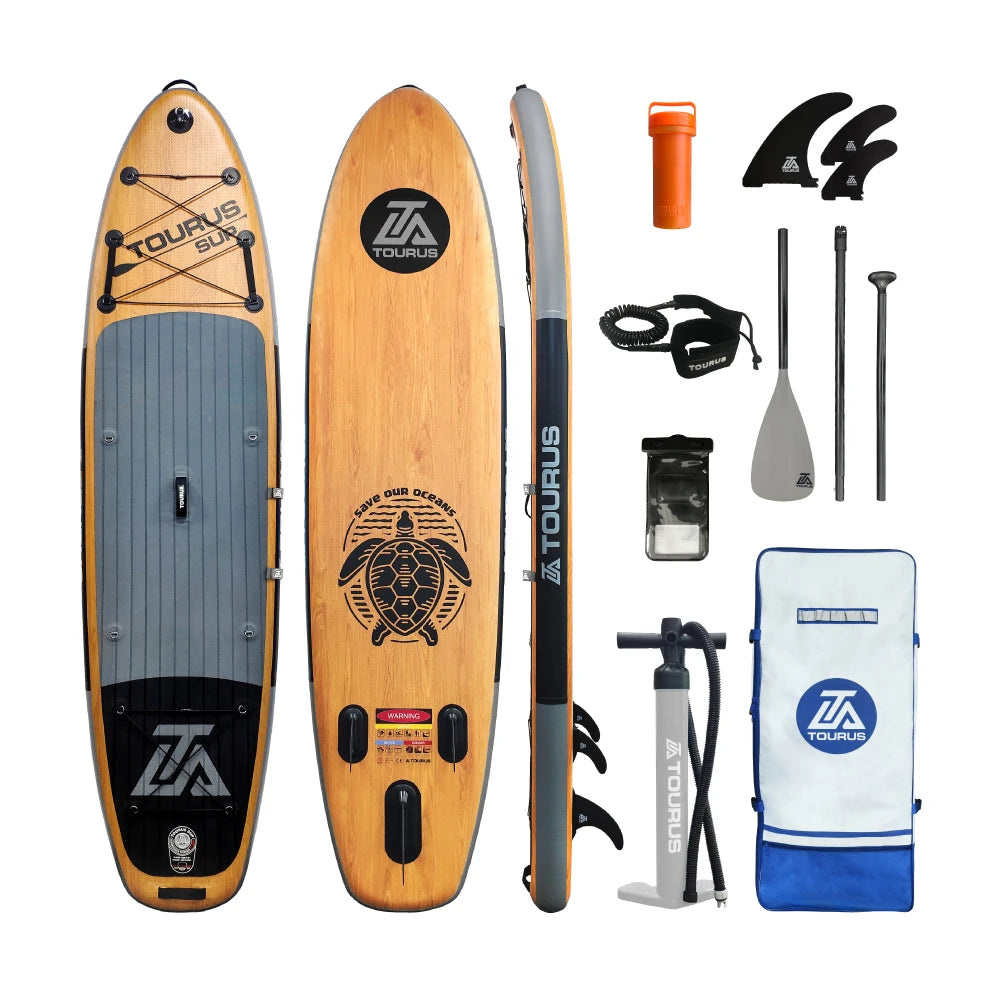 AquaVibe™ Taurus Wood – Paddle Gonflable Premium Style Bois 11’