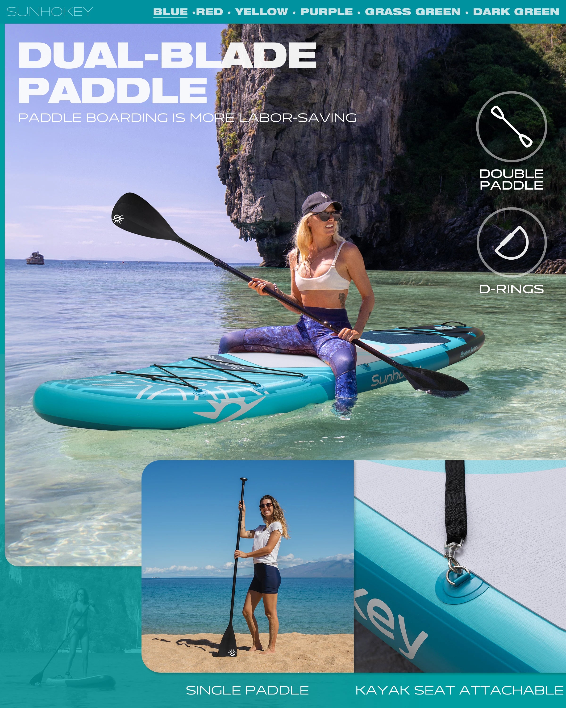 Paddle Gonflable AquaVibe™ Premium – Pack Complet Été 2025