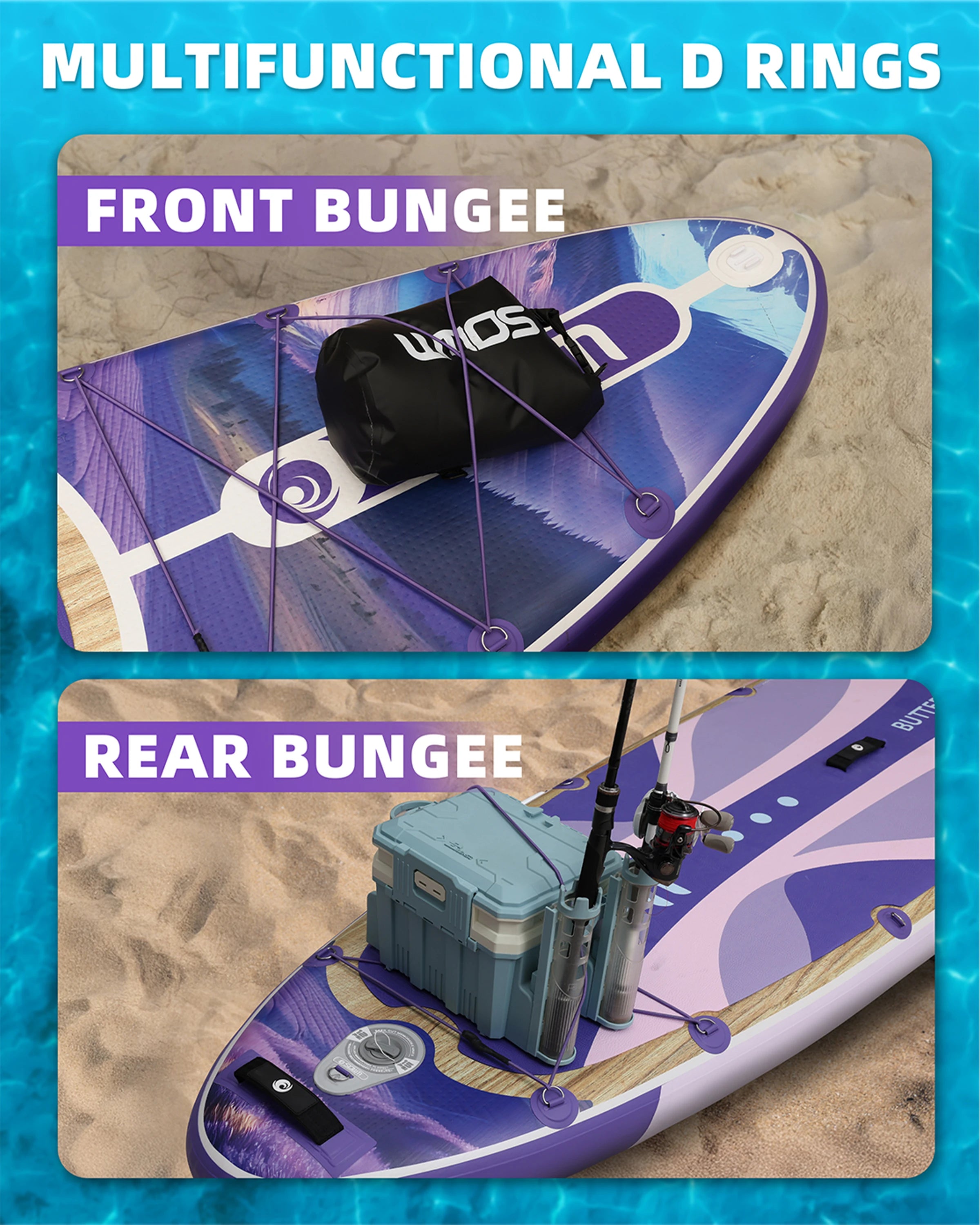 Paddle Gonflable AquaVibe™ Purple Edition – Ultra Stable