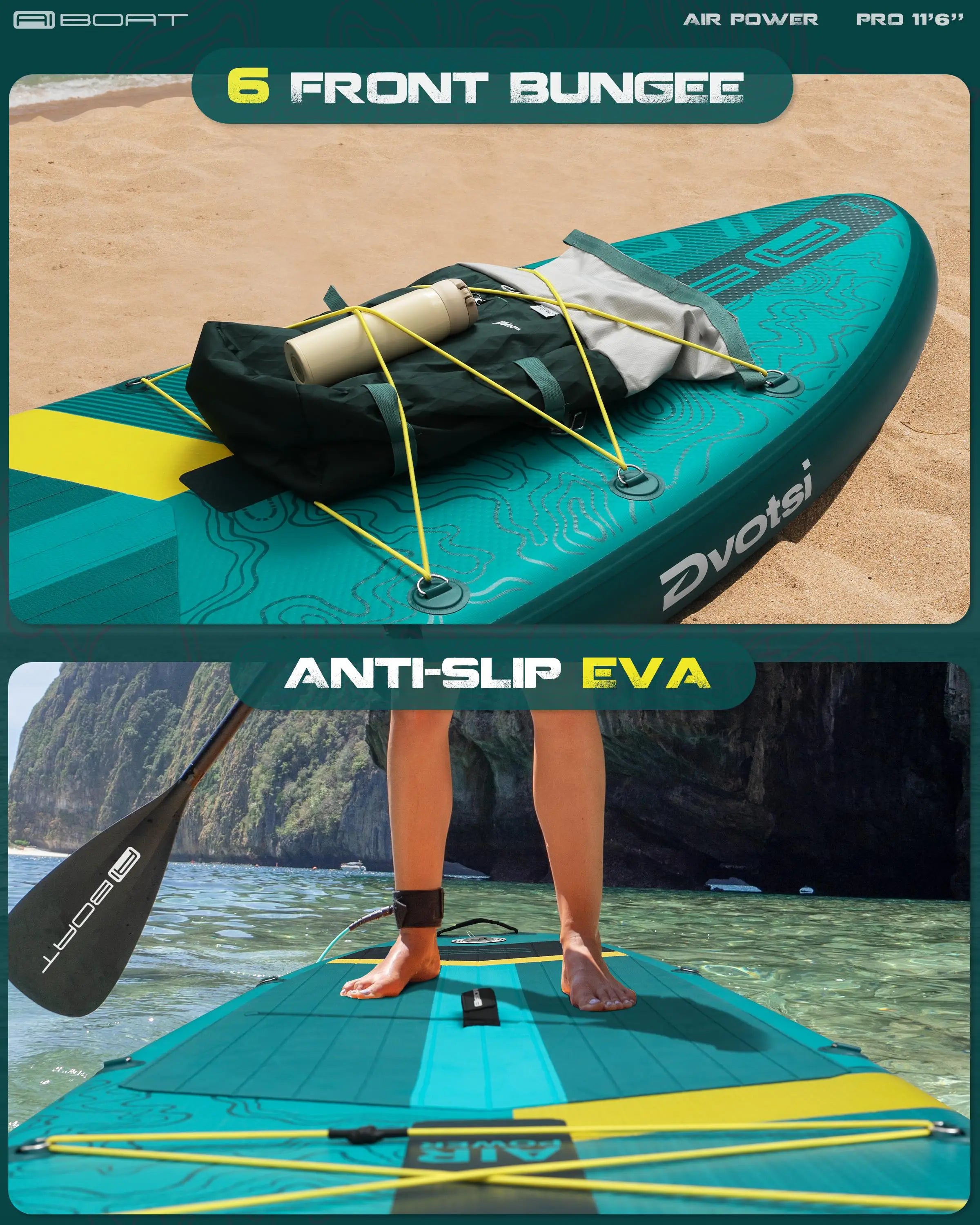 AquaVibe™ Explorer 11’6 – Paddle Gonflable Premium