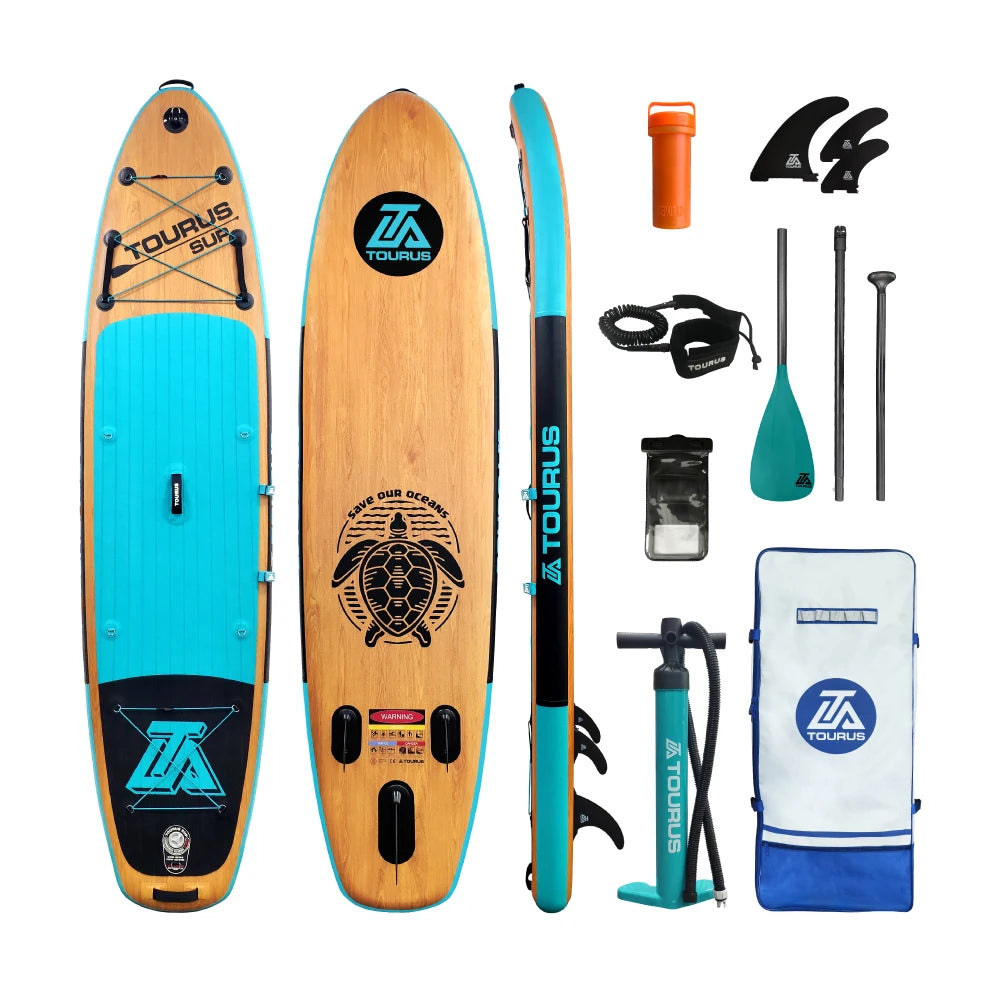 AquaVibe™ Taurus Wood – Paddle Gonflable Premium Style Bois 11’