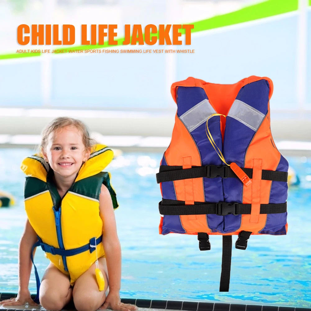 Kids Life Vest Toddlers Swim Jacket Wear-resistant Children Life Swimsuit  with Whistle Swimming Aid Buoyancy Floatation Jackets
