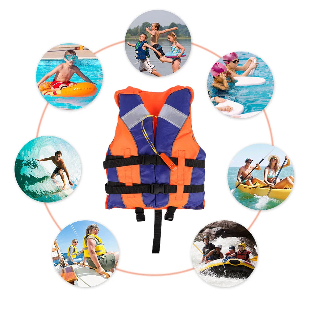 Kids Life Vest Toddlers Swim Jacket Wear-resistant Children Life Swimsuit  with Whistle Swimming Aid Buoyancy Floatation Jackets