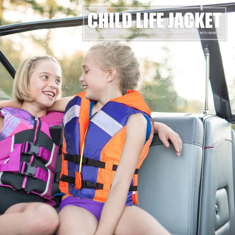 Kids Life Vest Toddlers Swim Jacket Wear-resistant Children Life Swimsuit  with Whistle Swimming Aid Buoyancy Floatation Jackets